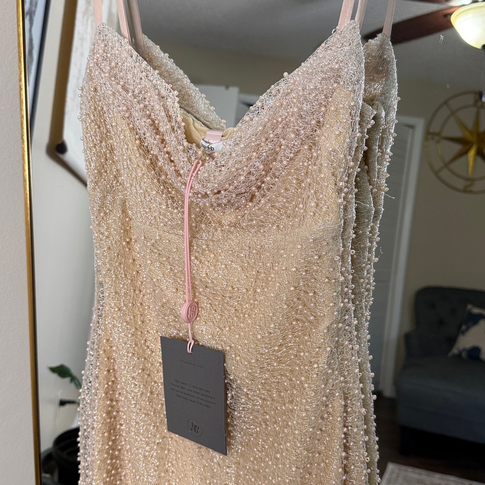 HOUSE OF CB 'Calla' Seapearl Embellished Maxi Dress NWT - Picture 9 of 11